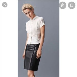 J McLaughlin Barrett Peter Pan Collar Blouse White